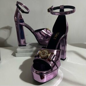 Authentic Versace shoe and matching bag Size 6.5 Sandal Lillia crystal